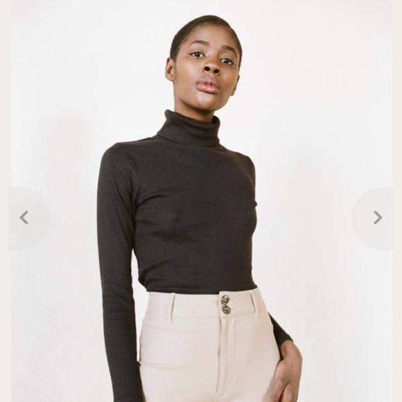 Maria Stanley Tops - Maria Stanley Noir Organic Cotton Turtleneck